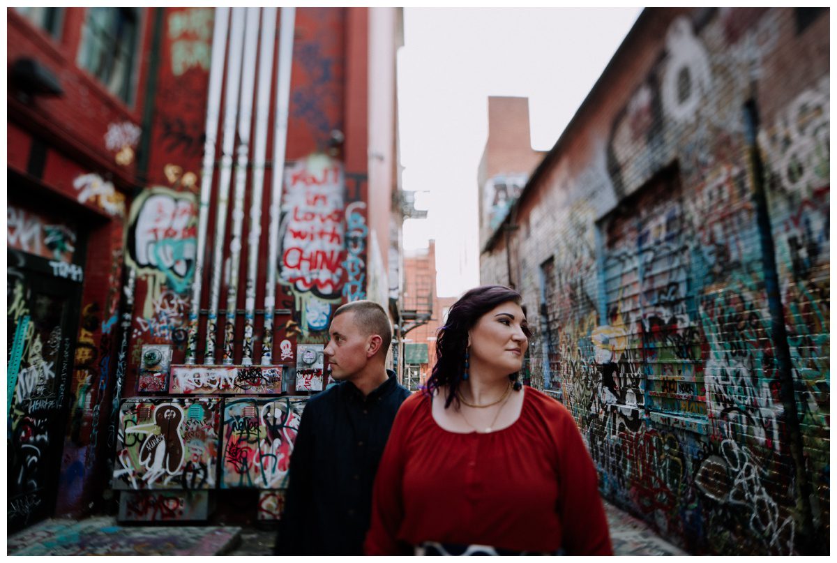 Grafitti Alley Engagement, Baltimore Engagement Session, American Visionary Museum Engagement, Baltmore Inner Harbor Engagement