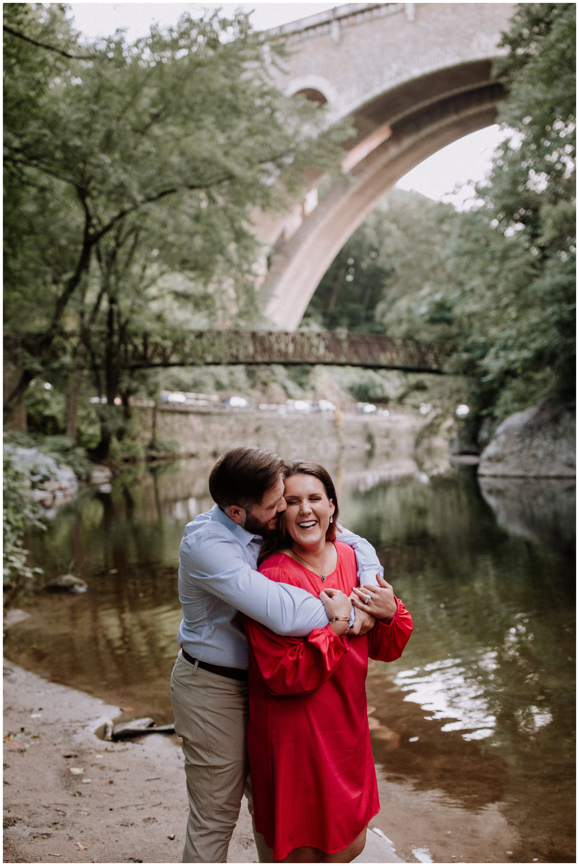 Manayunk Forest Engagement Photos Manayunk Philadelphia Engagement Photographer, Woodsy Engagement Photos