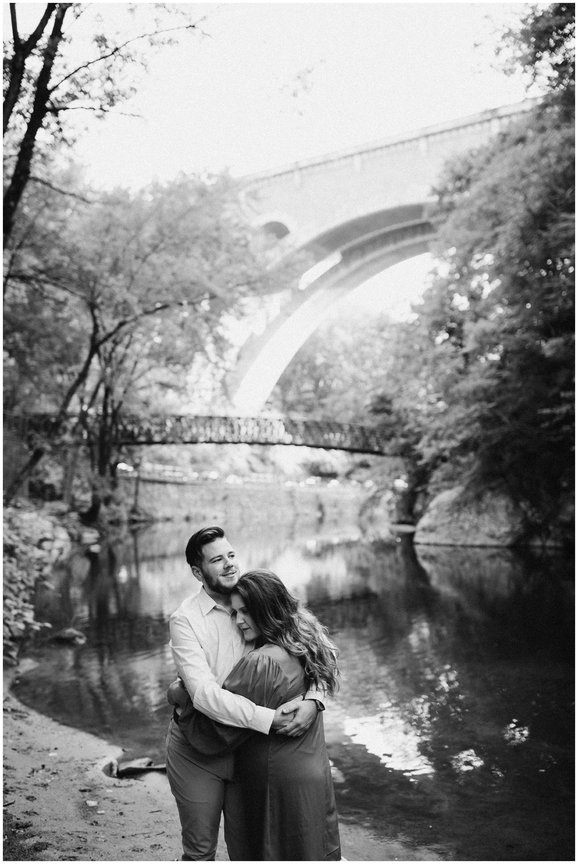 Manayunk Forest Engagement Photos Manayunk Philadelphia Engagement Photographer, Woodsy Engagement Photos