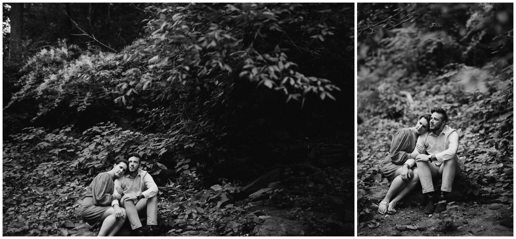 Manayunk Forest Engagement Photos Manayunk Philadelphia Engagement Photographer, Woodsy Engagement Photos