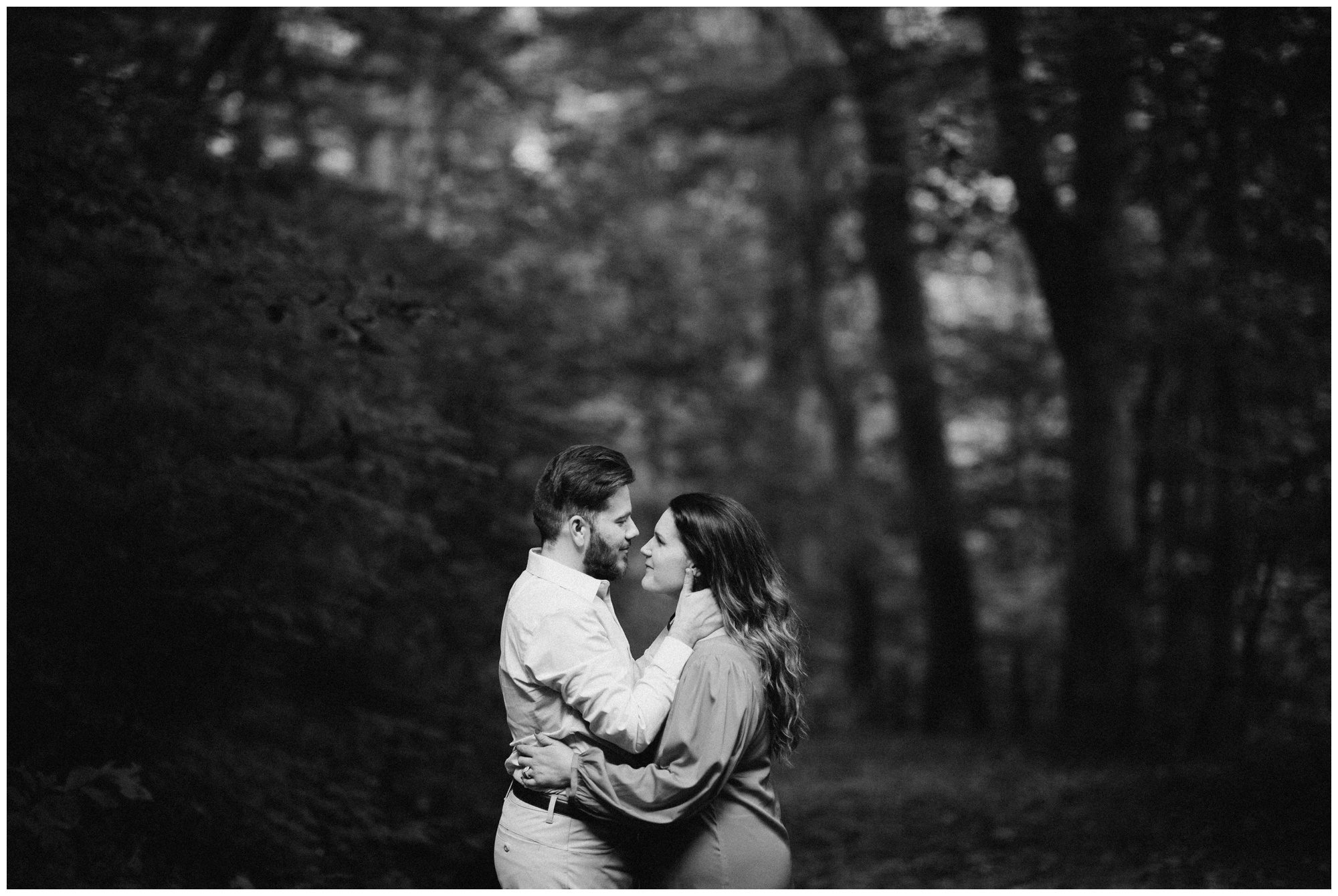 Manayunk Forest Engagement Photos Manayunk Philadelphia Engagement Photographer, Woodsy Engagement Photos