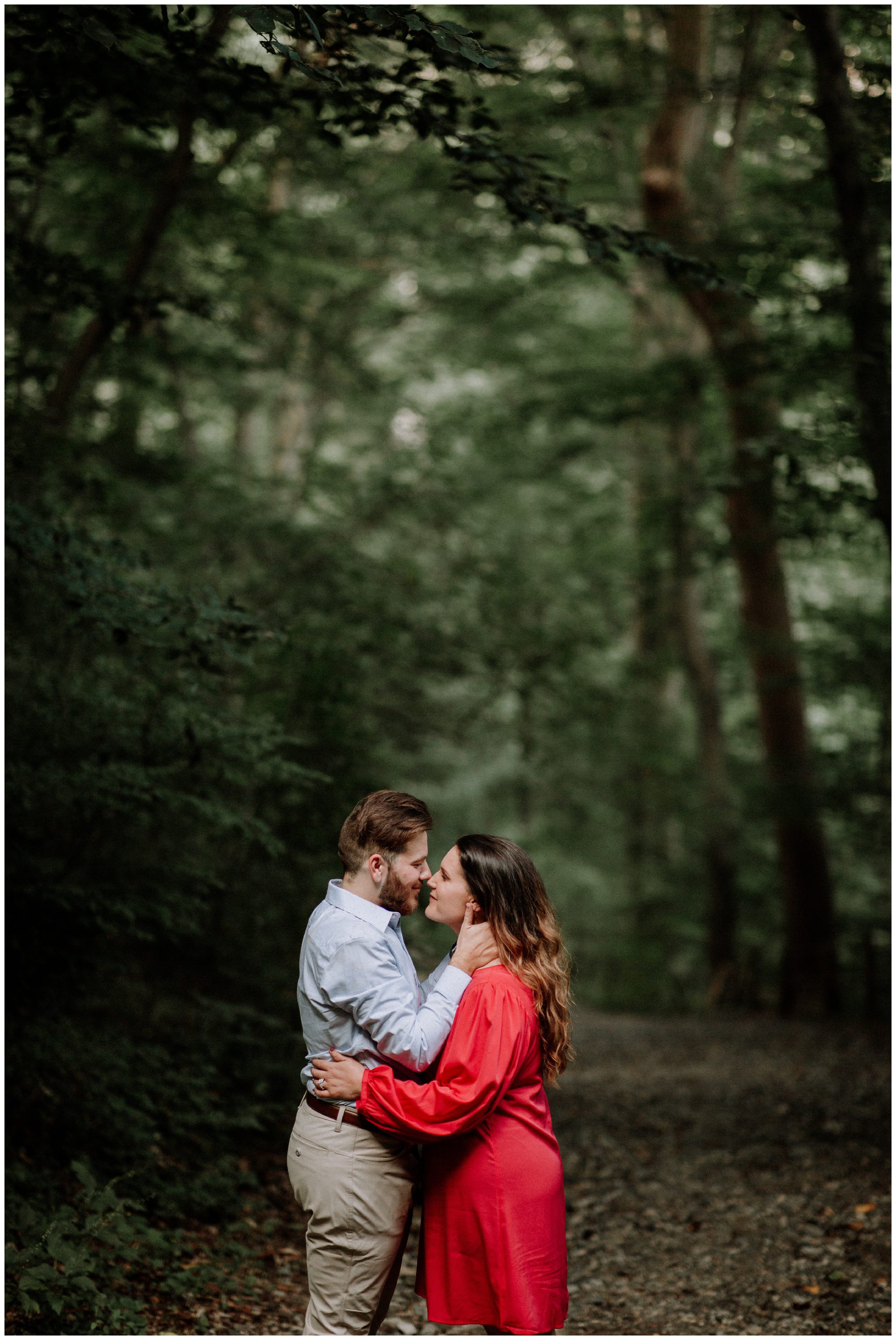Manayunk Forest Engagement Photos Manayunk Philadelphia Engagement Photographer, Woodsy Engagement Photos
