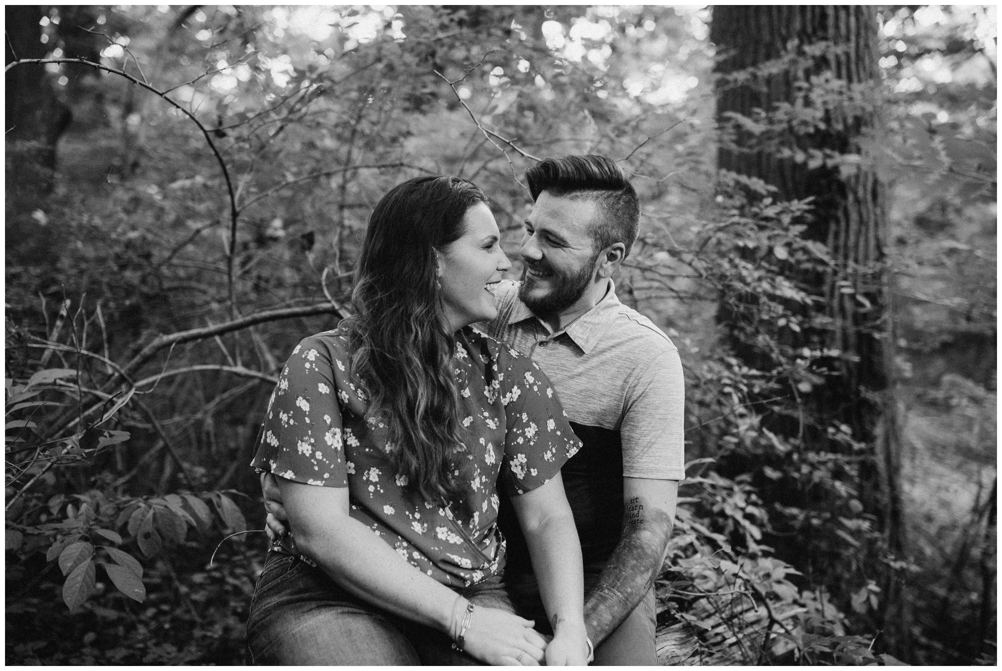 Manayunk Forest Engagement Photos Manayunk Philadelphia Engagement Photographer, Woodsy Engagement Photos
