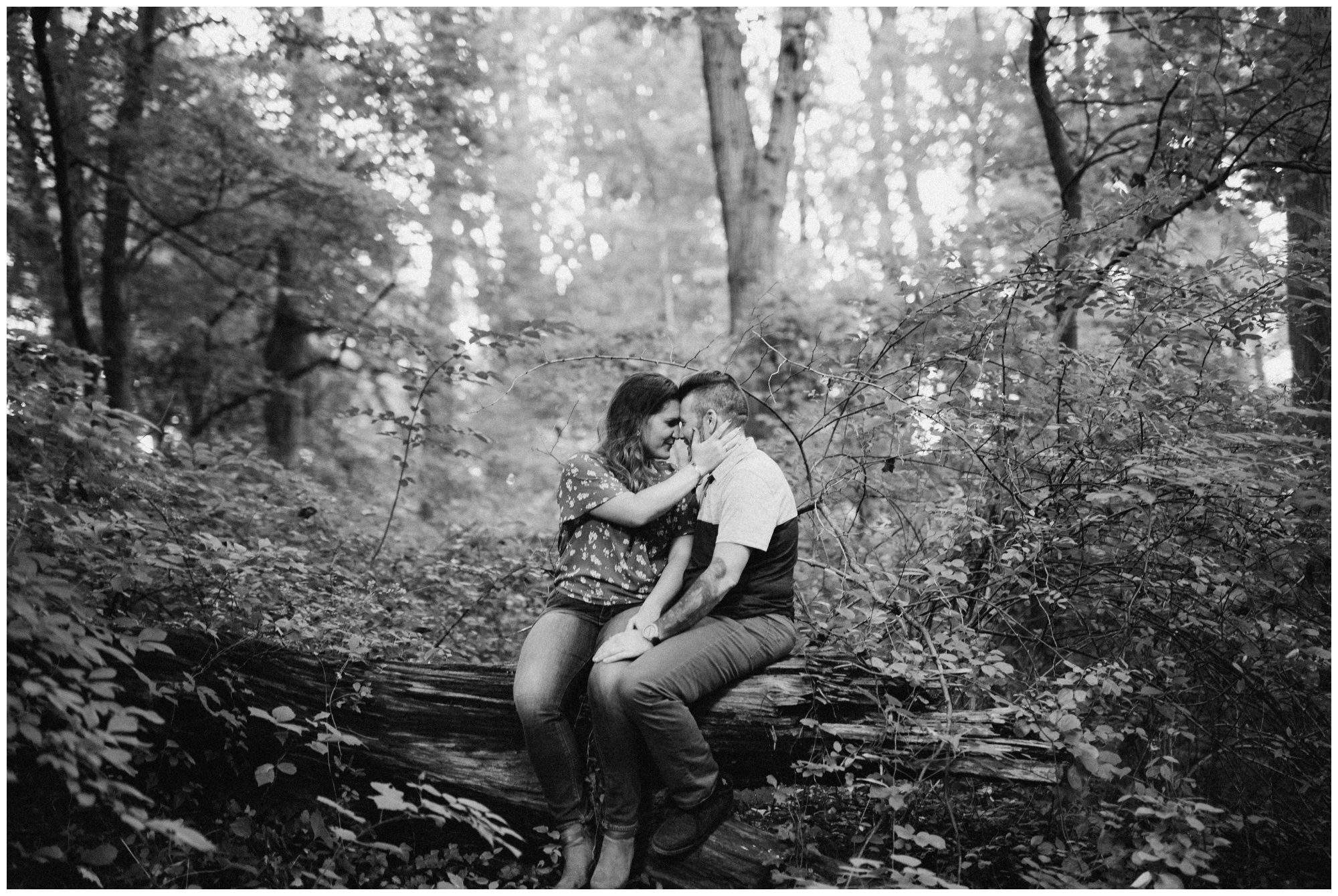 Manayunk Forest Engagement Photos Manayunk Philadelphia Engagement Photographer, Woodsy Engagement Photos