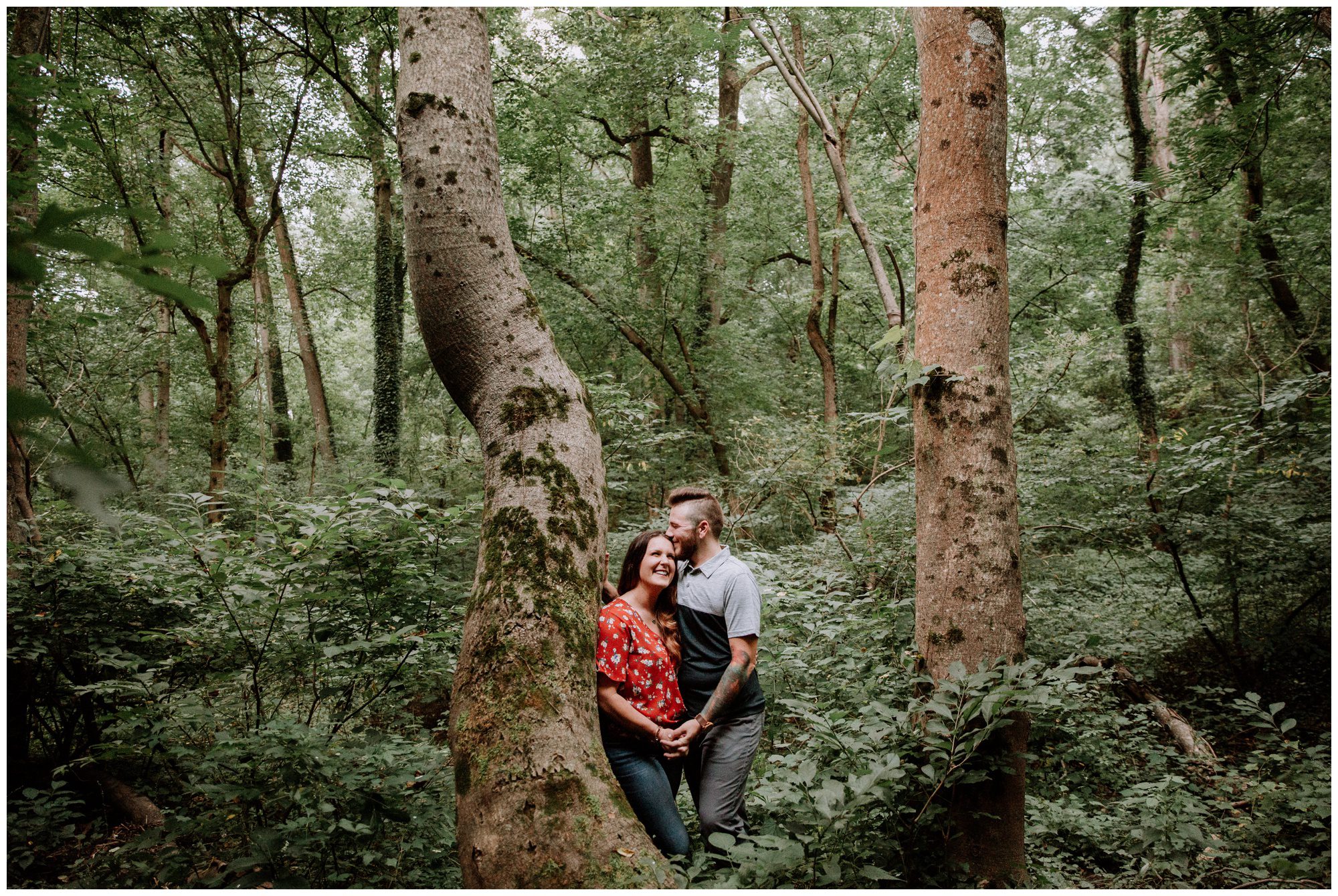 Manayunk Forest Engagement Photos Manayunk Philadelphia Engagement Photographer, Woodsy Engagement Photos