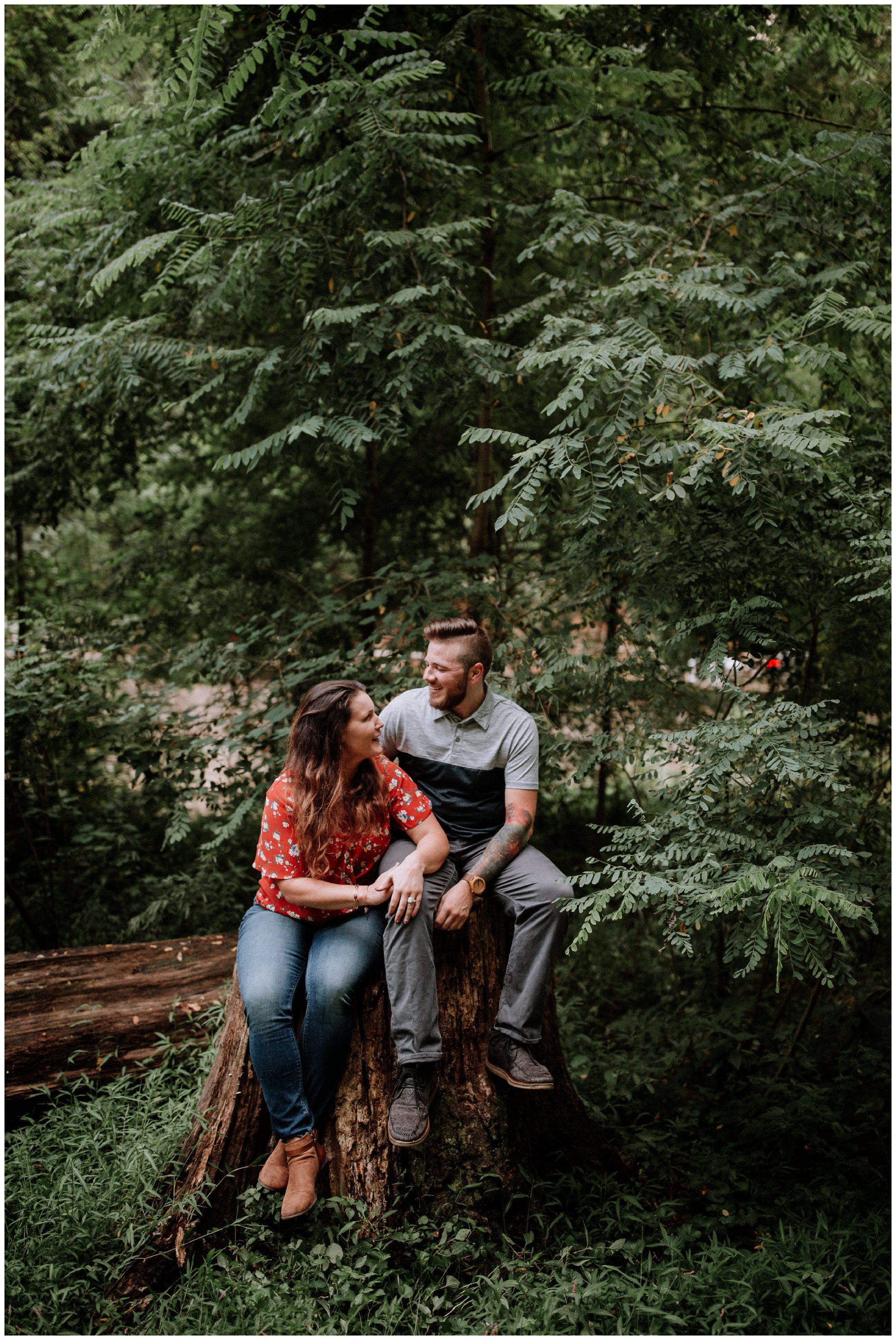 Manayunk Forest Engagement Photos Manayunk Philadelphia Engagement Photographer, Woodsy Engagement Photos