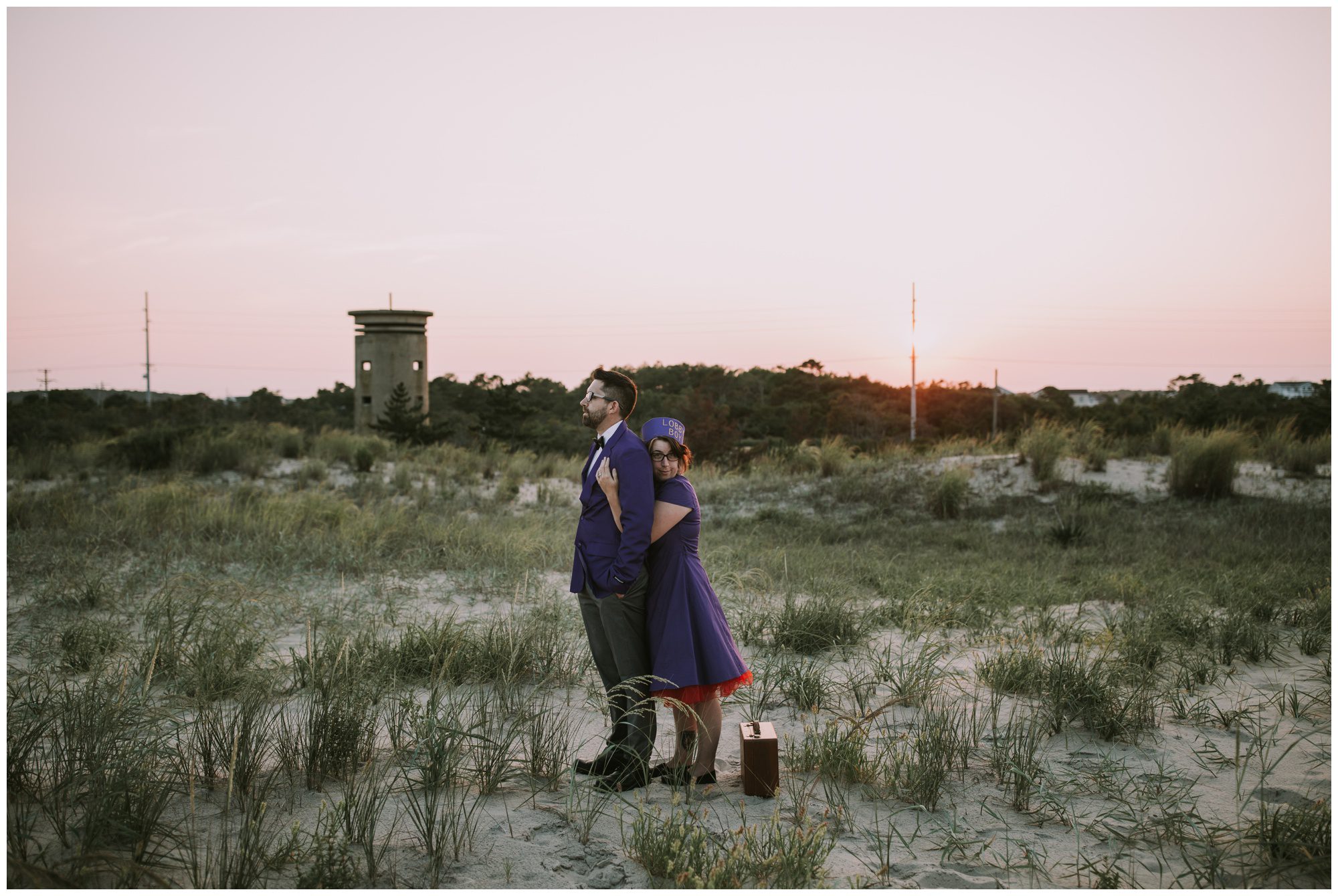 Rehoboth Beach Engagement, Grand Budapest Inspired Photo Shoot, Wes Anderson Engagement Shoot