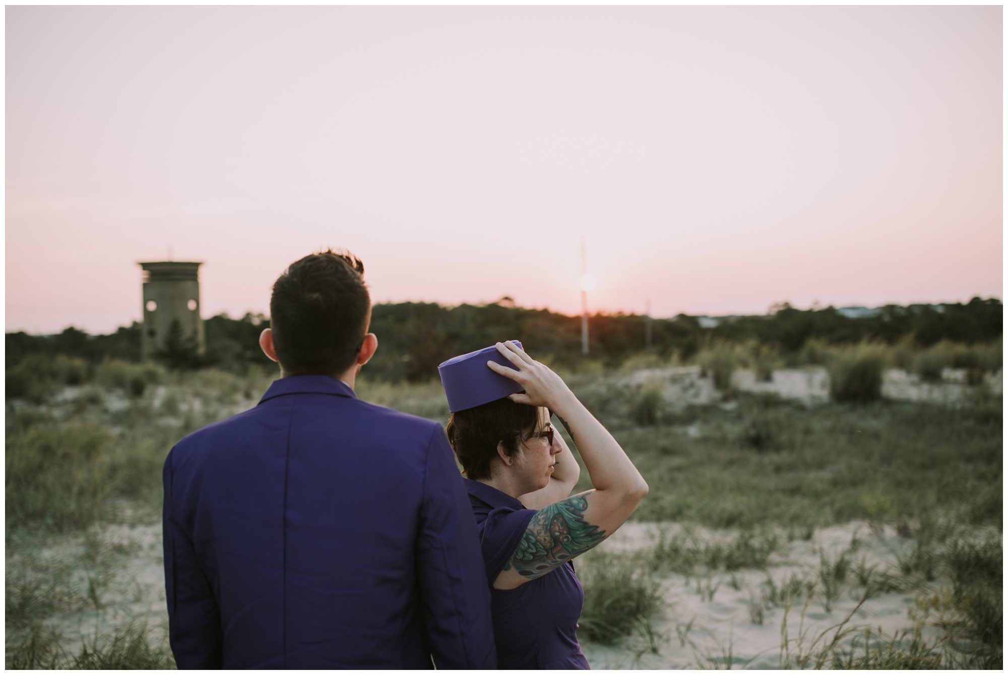 Rehoboth Beach Engagement, Grand Budapest Inspired Photo Shoot, Wes Anderson Engagement Shoot