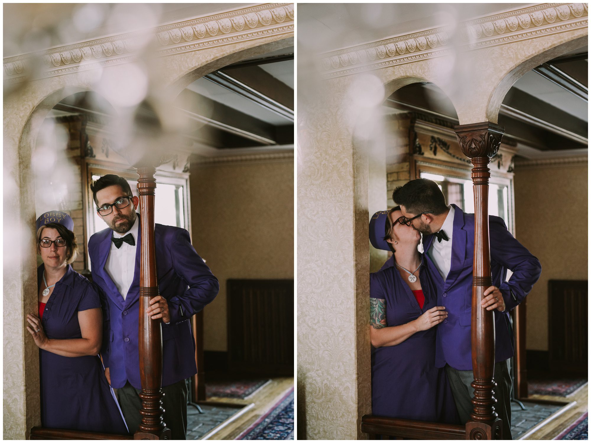 Rehoboth Beach Engagement, Grand Budapest Inspired Photo Shoot, Wes Anderson Engagement Shoot