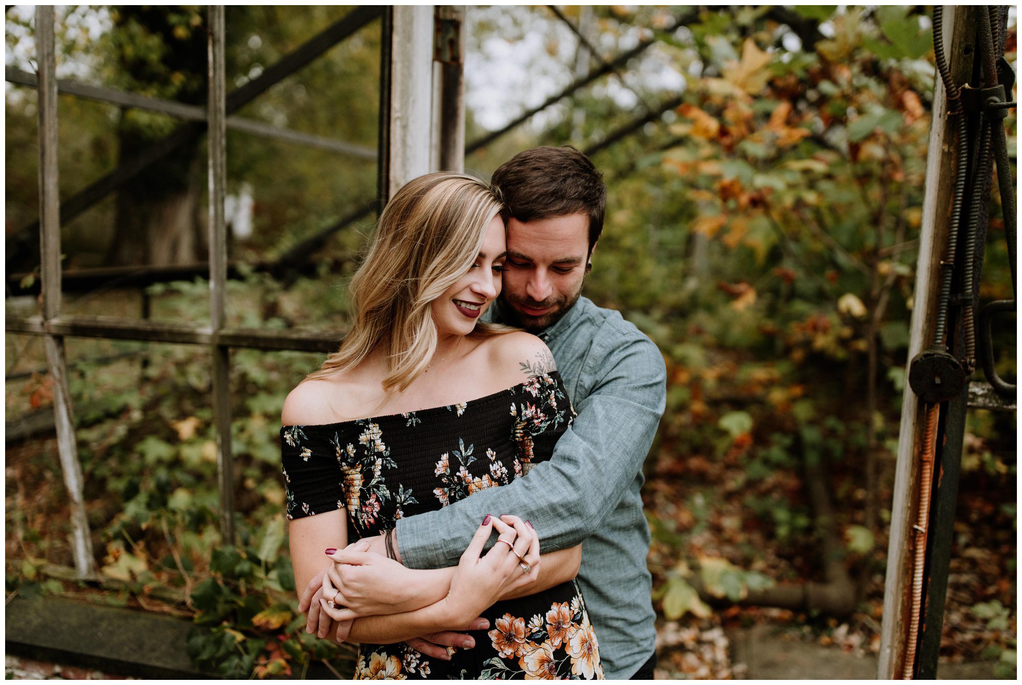 Abandoned Greenhouse Engagement, Greenhouse elopement. Philadelphia Elopement Photographer, Valley Forge Engagement Photographer