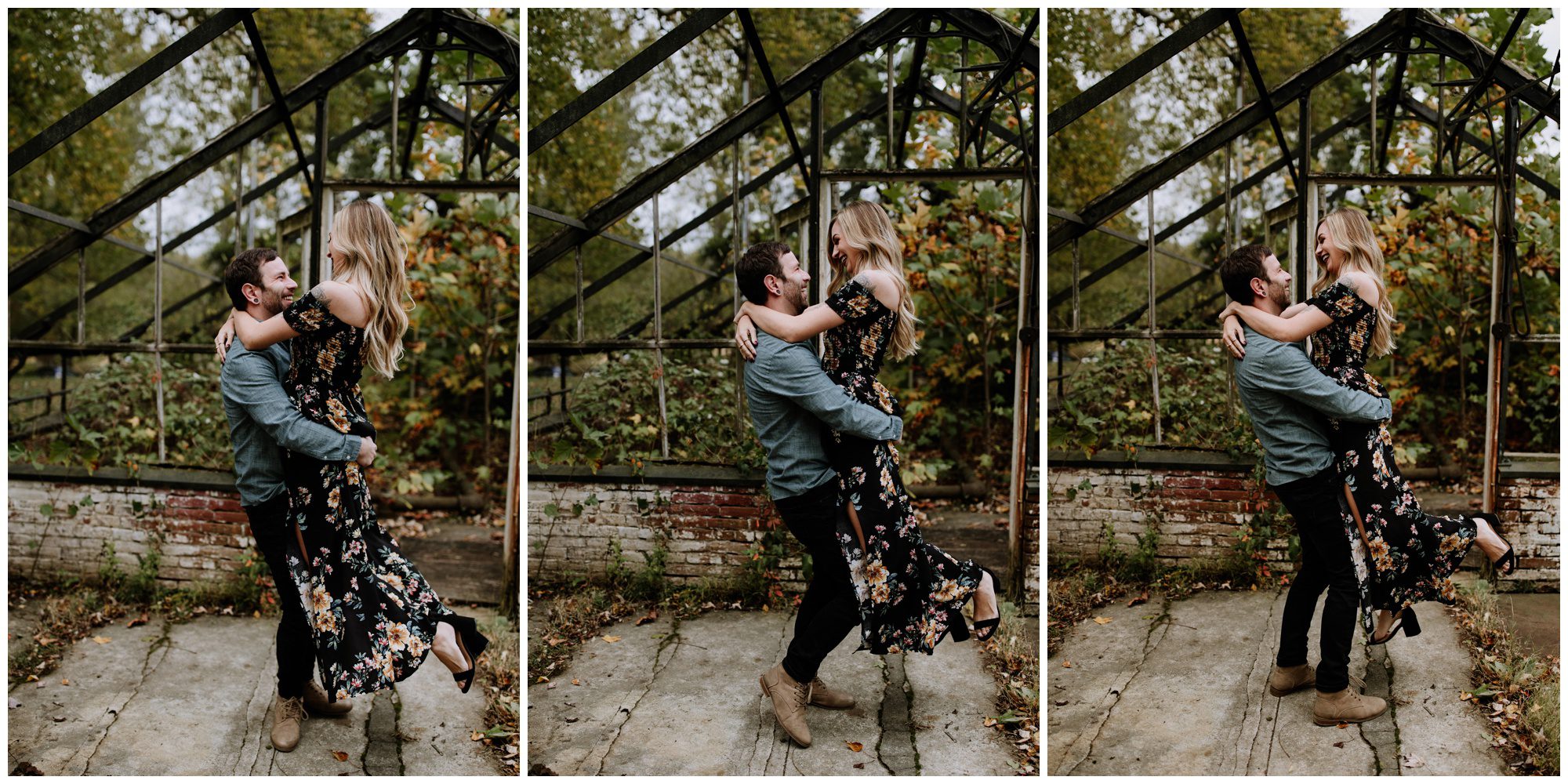 Abandoned Greenhouse Engagement, Greenhouse elopement. Philadelphia Elopement Photographer, Valley Forge Engagement Photographer