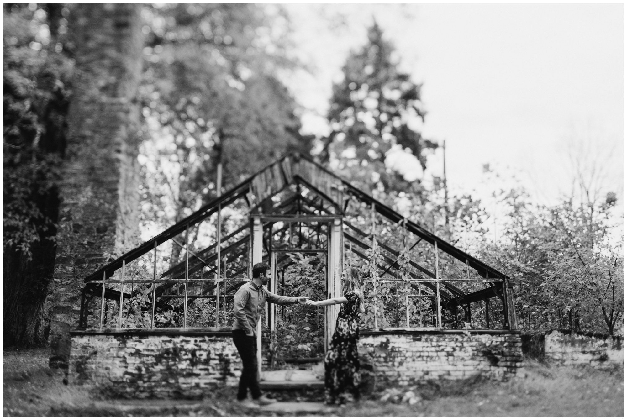 Abandoned Greenhouse Engagement, Greenhouse elopement. Philadelphia Elopement Photographer, Valley Forge Engagement Photographer