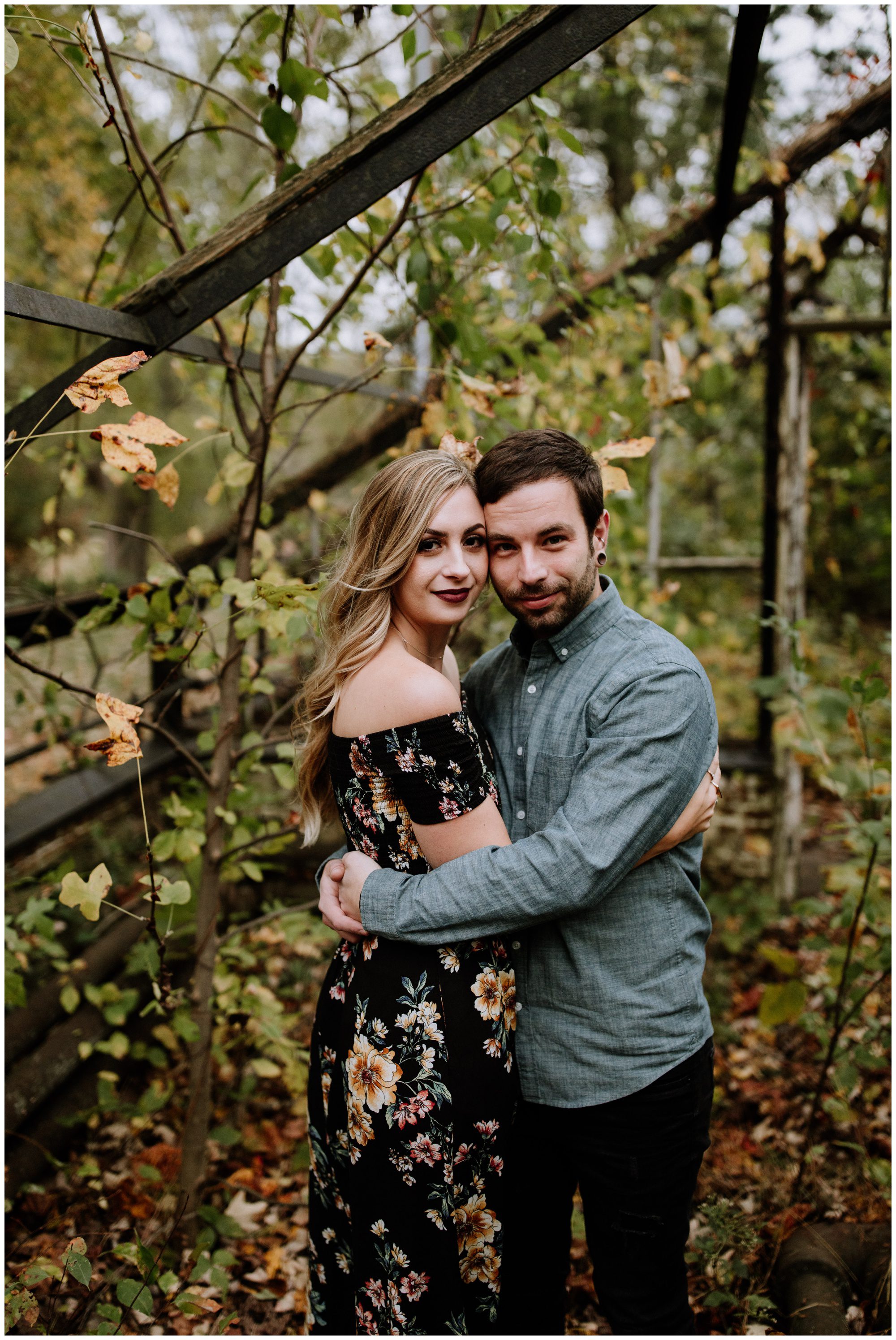 Abandoned Greenhouse Engagement, Greenhouse elopement. Philadelphia Elopement Photographer, Valley Forge Engagement Photographer