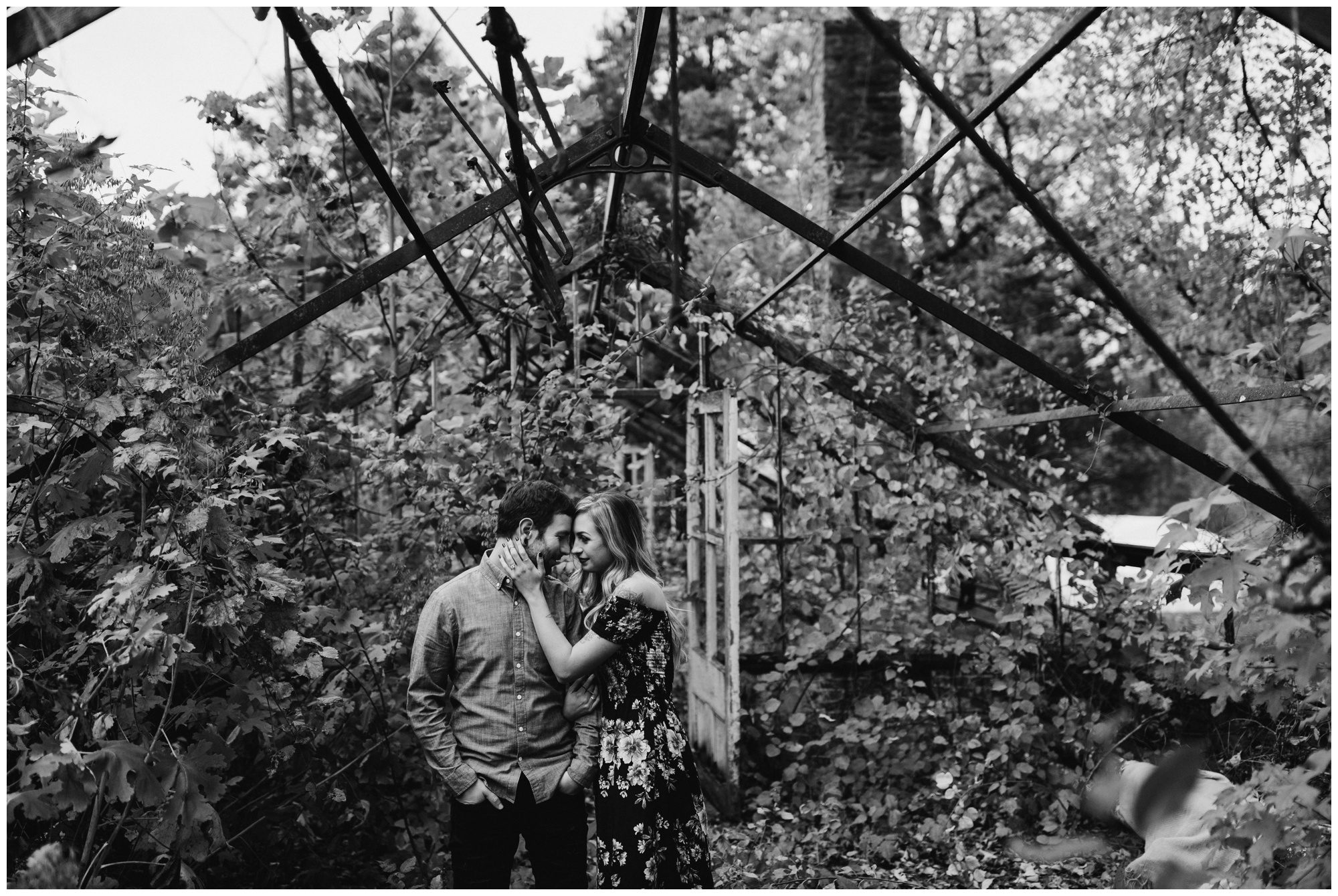 Abandoned Greenhouse Engagement, Greenhouse elopement. Philadelphia Elopement Photographer, Valley Forge Engagement Photographer