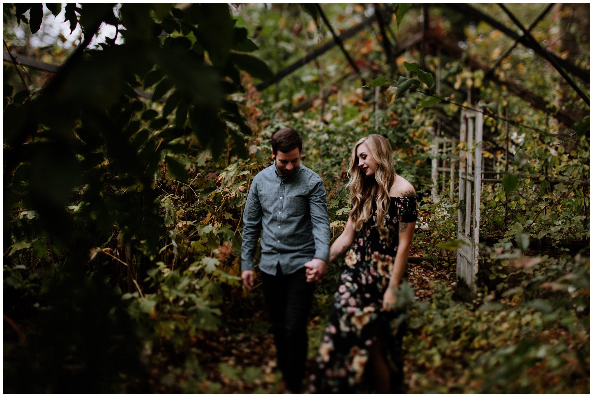 Abandoned Greenhouse Engagement, Greenhouse elopement. Philadelphia Elopement Photographer, Valley Forge Engagement Photographer