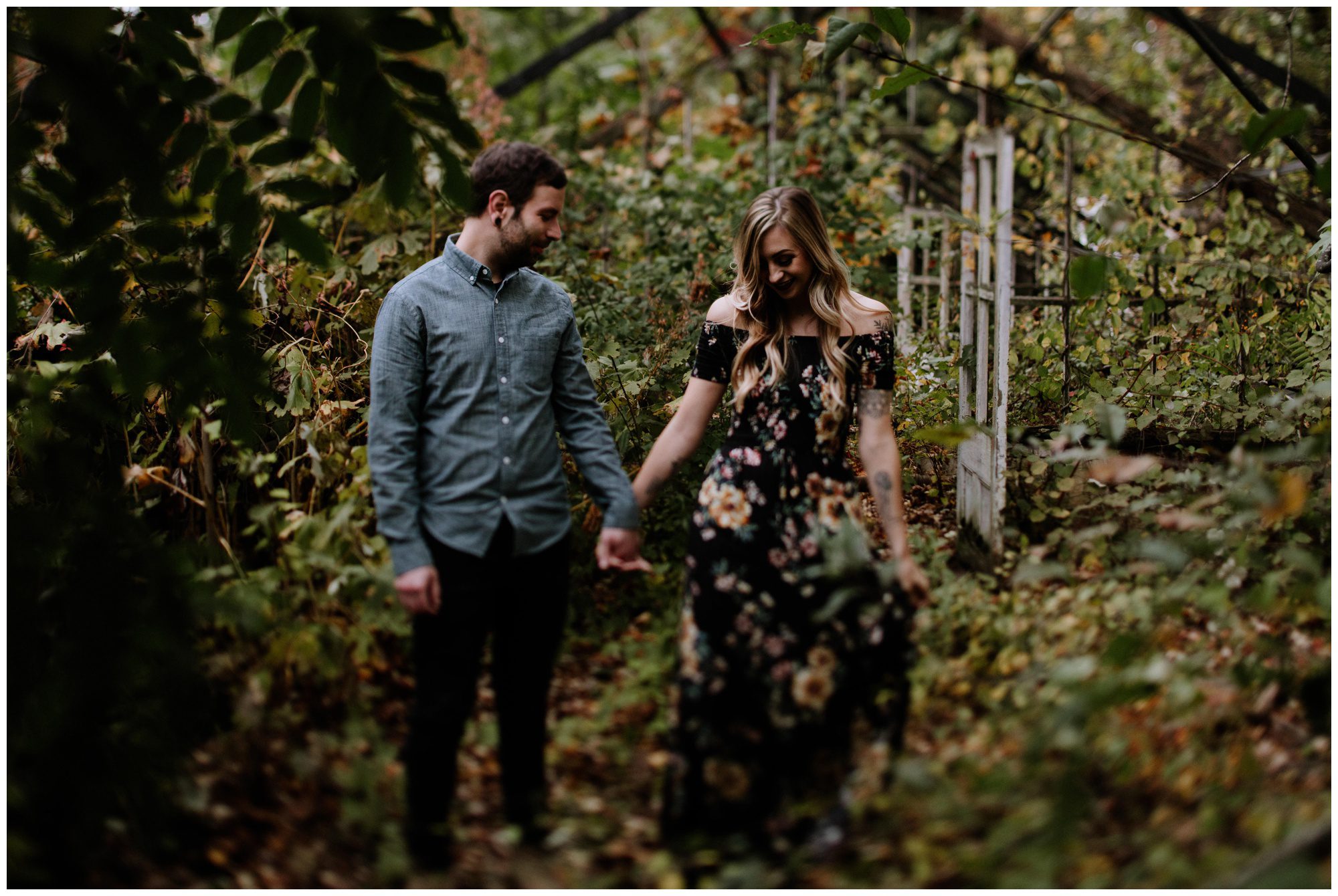 Abandoned Greenhouse Engagement, Greenhouse elopement. Philadelphia Elopement Photographer, Valley Forge Engagement Photographer