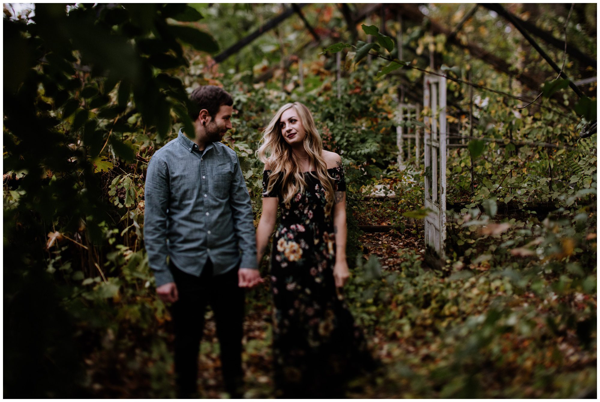 Abandoned Greenhouse Engagement, Greenhouse elopement. Philadelphia Elopement Photographer, Valley Forge Engagement Photographer