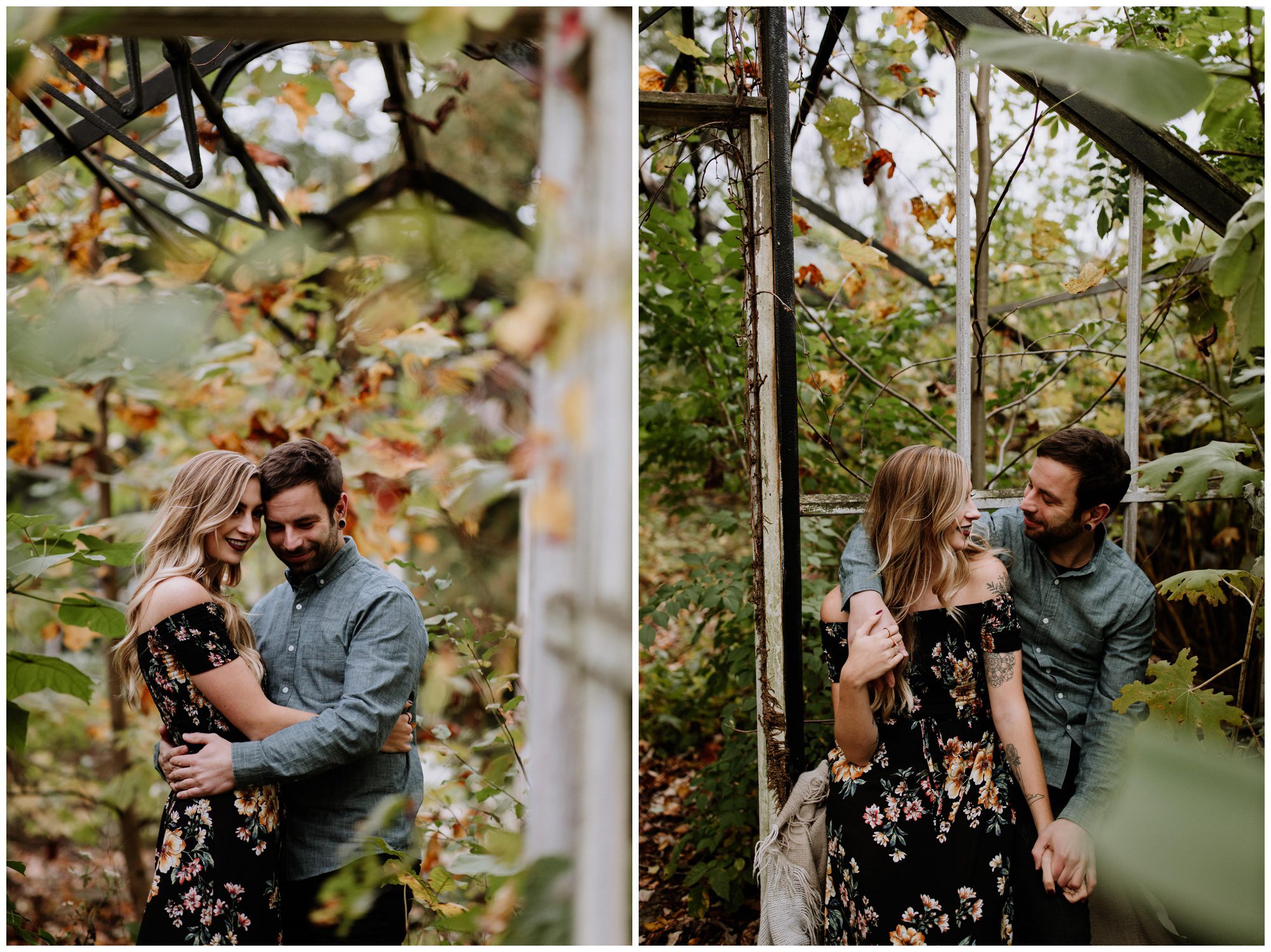 Abandoned Greenhouse Engagement, Greenhouse elopement. Philadelphia Elopement Photographer, Valley Forge Engagement Photographer